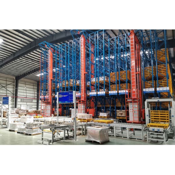 Double Deep pallet Stacker Crane ASRS, Floor Supported SRM(Storage Retrieval Machine), Automatic Storage And Retrieval System,Room Temperature