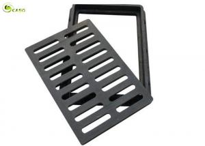  Square C250 Gutter Manhole Cover FRP Gully Drainage Grating With Embedded Frames Manufactures