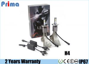  60W 7200LM Led Replacement Headlights , High Low H4 Led Car Headlamp Bulbs Manufactures