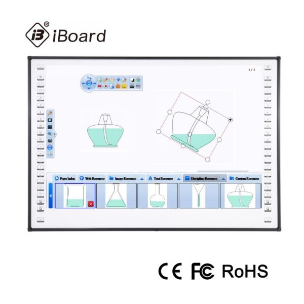 Ceramic 80 Inch Infrared Touch Whiteboard DC 4.7V Wall Mounted