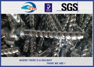  GB standard Hot-Dip Galvanized Spiral Spikes with 35# Steel for railroad fastening Manufactures