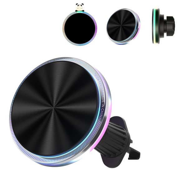 Quality Stable And Versatile Iphone Car Charger With Magnetic Wireless Charging And RGB Light Customization for sale