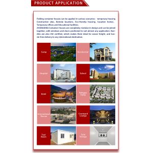 2023 Design Folding Container House with Solar System Folding Container OEM/ODM