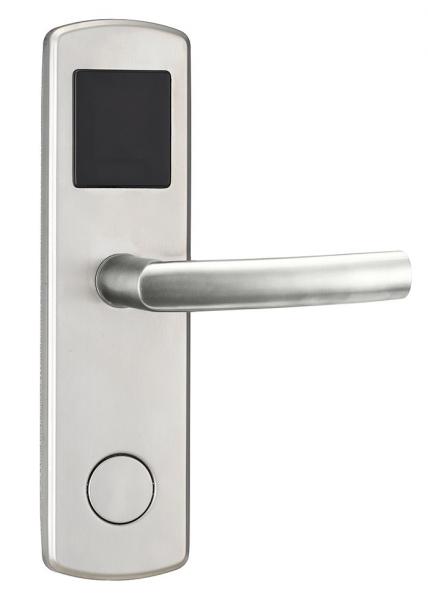 Quality Hotel Electronic Door Lock Satin Stainless Steel Handleset with Card / Key Open for sale