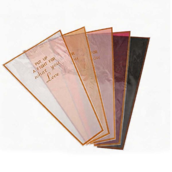 High Transparency Single Flower Sleeve OPP / CPP Triangle Clear Bags