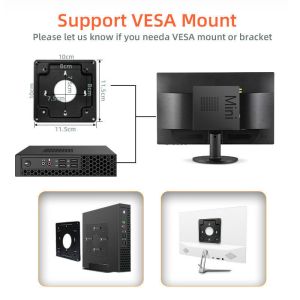 8 Cores Barebone Laptop Mini PC DDR4 NVMe WiFi6 BT5.2 4K HD HTPC Gaming Mini