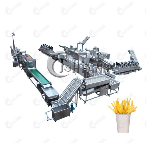 Compound Full Automatic Potato Chips Making Machine , Fried Plantain Chips Production Line