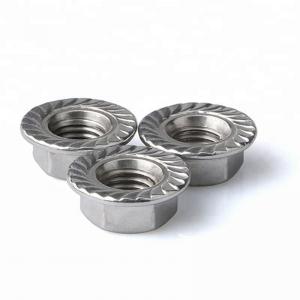  M8 Stainless Steel SS304 Hex Flange Nut DIN6923 Marine Grade Stainless Steel Nuts And Bolts Manufactures
