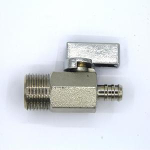  Mini Small Zinc Alloy 1/2 Brass Ball Valve Polished Electroplating Water Pipe Joint Accessories Manufactures