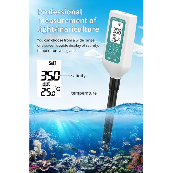 Multifunctional Portable Digital Salinity Meter High Accuracy for Water Salinity Analysis