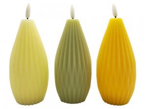  1CR2032 Battery Colorful Wax Lantern Candle Flat LED Light 6.8*6.8*14.9(17.9)Cm Manufactures
