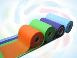  100% Polypropylene Spunbond Nonwoven Fabric , Embossed Colorful PP Non Woven Manufactures