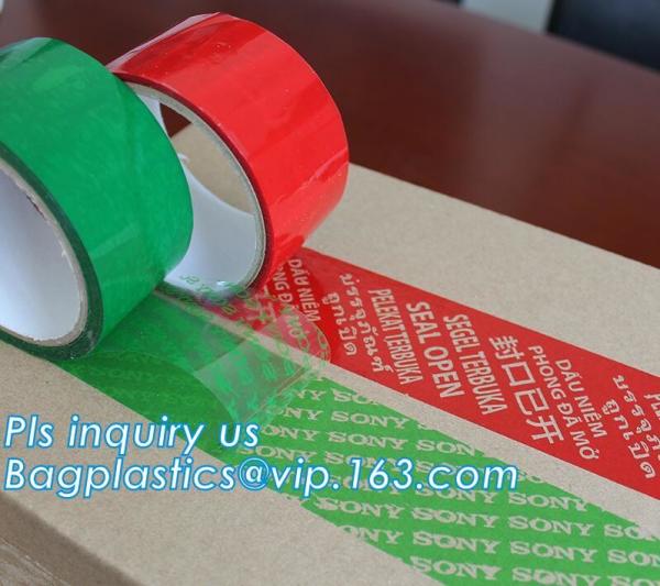 custom sealing holographic laser rainbow tamper evident security void hologram packing tape,Tamper Evident Security Pack