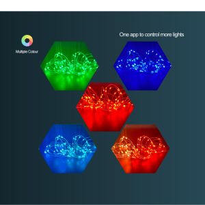 Waterproof Sync Smart Solar Decorative Lights RGB WIFI APP Control LED Copper