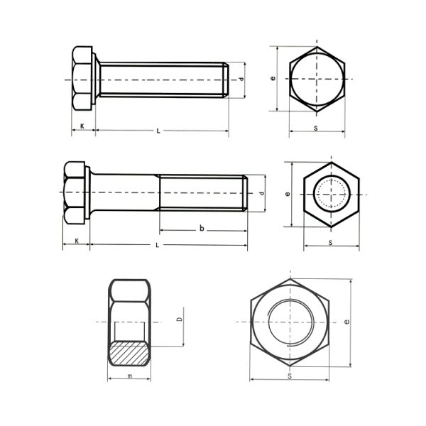 Galvanized Steel Hex Splice Post Carriage Bolts And Nuts