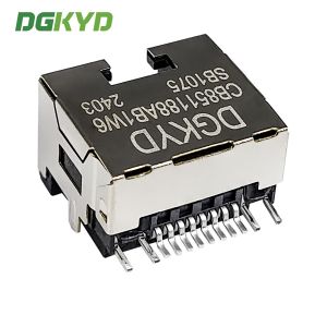 RJ45 Connector SMT Connector Sinking Board 8.5 With Light 8P8C Patch Type