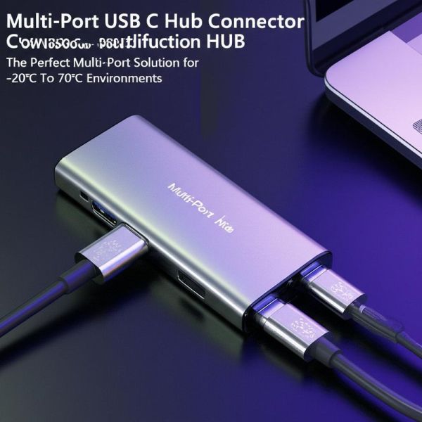 Multi-Port USB C Hub Connector Mutilfunction HUB The Perfect Multi-Port Solution
