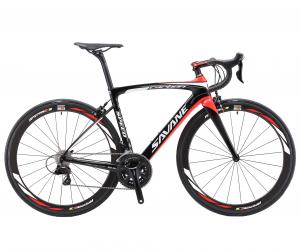  Black Red 1.2m SAVA Carbon Road Bike 700c Unisex With Double V Brake Manufactures