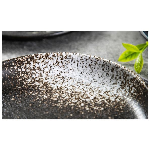 Irregular Rustic Black Porcelain Dinnerware