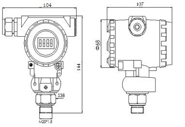Accuracy Digital Pressure Transmitter OEM 4-20 Ma Piezo Pressure Transducer