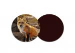 Red Fox Custom Printed Coasters With 8 X 8cm Round Shape / Lenticular 3d