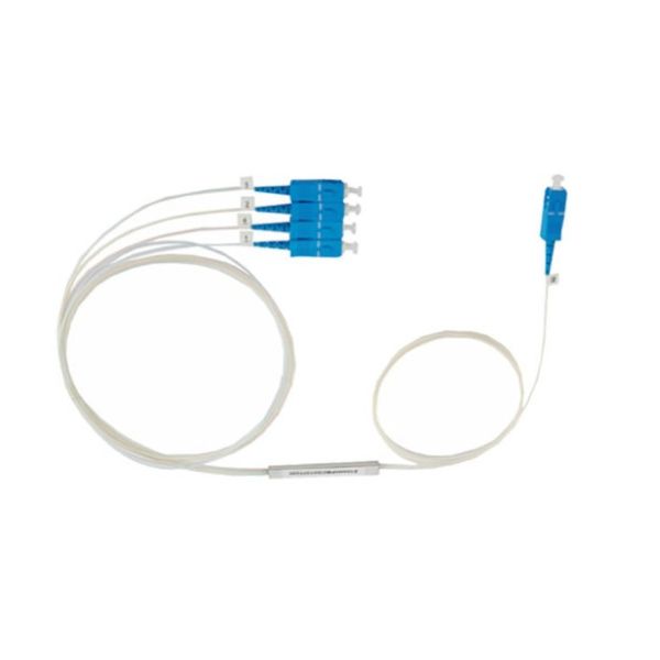 1×4 SC APC Fiber Optic Splitter , Mini Type PLC 4 Way Splitter For Cable TV