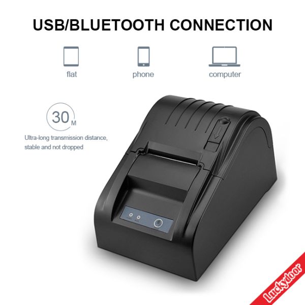 2inch Barcode Thermal Transfer Label Printer 58mm Roll POS Thermal Receipt Printer