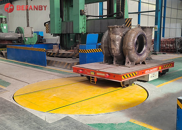 Motorized Steerable Rail Turntable Transfer Cart