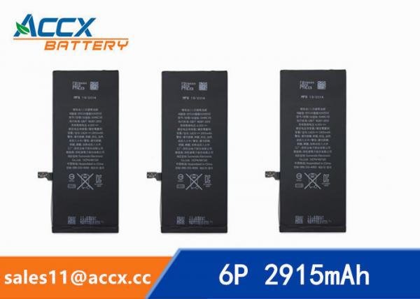ACCX brand new high quality li-polymer internal mobile phone battery for IPhone 6Puls with high capacity of 2915mAh 3.8V