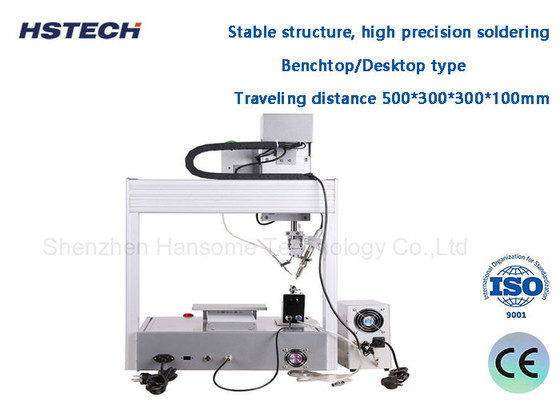 Signal Or Dual Working Station Tabletop Automatic Soldering Robot With Manual