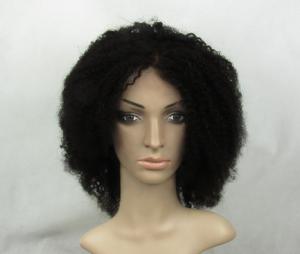  Long Natural Wave Real  Full Lace Human Hair Wigs Tangle Free / Kinky Curly Hair Manufactures