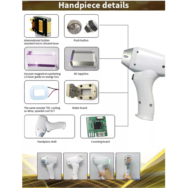Soprano Ice Platinum 808nm Diode Laser Hair Removal Machine with 800W Laser Power and Sapphire Contact Cooling