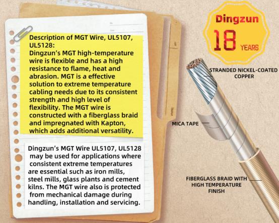 High Temperature Connecting Fire Resistance Cable Nickel