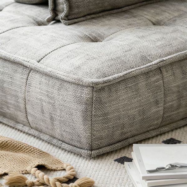 Single Seater Fabric Square Villa Vacuum Compressed Stackable Sofa Quick Rebound Without Deformation