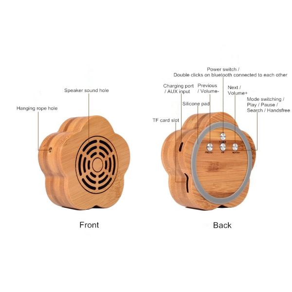 Best Solid Wood Wireless Bluetooth Speaker TWS Mini Portable Outdoor Speakers