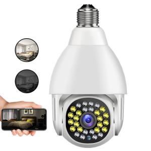 China 5G Wifi Smart Outdoor Light Bulb Security Camera Panoramic 360 Degree on sale