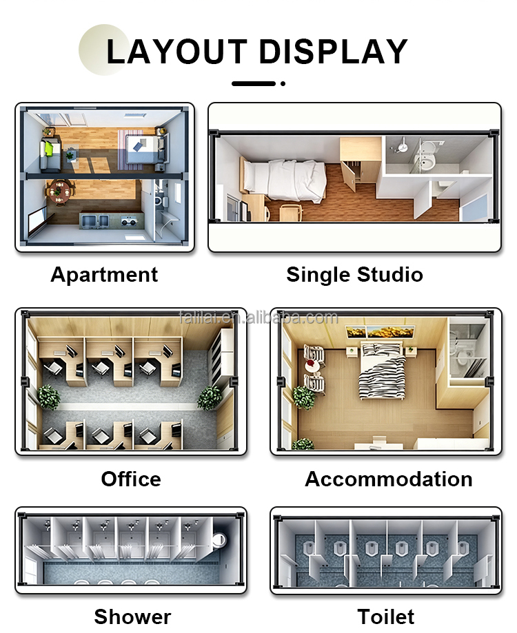 20&40ft Modern Flat Pack Container House Stackable Modular Villa with Optional Decoration for Tourism Resort Hotel Bedroom