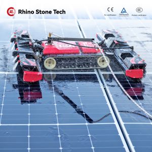 Automatic Remote Control Solar Panel Cleaning Crawler Robot for PV Power Dust Removal Solution Tools