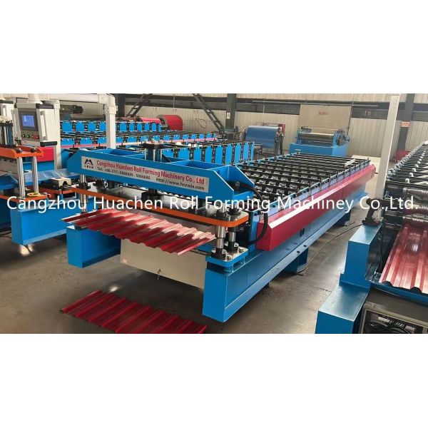 Corrugated profile roofing sheet bending roll forming machine overview