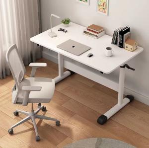  Zhejiang Eco-Friendly Partical Board Student Writing Desk with Manual Height Adjustment Manufactures