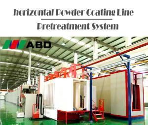  Pretreatment Colour Coating Line Automated Powder Coating Line With Spraying Tunnel Manufactures