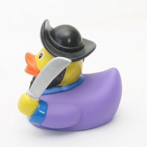  9P Free Safe Purple Pirate Rubber Duck Fun Bath Toys For Toddlers 7.5cm Length Manufactures