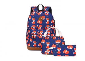  Cute Fox Prints Front Pocket Children School Bag Manufactures