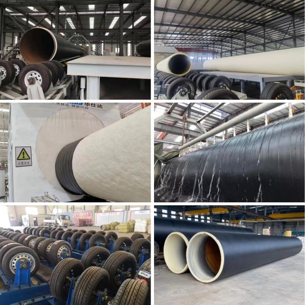 High Density Polyethylene HDPE Outer Jacket Material Turkkey Project Provided Polyurethane Spraying Foam Preinsulated Steel Pipe Making Machine For