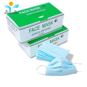 China Ear Loop Disposable 3ply Face Mask Melt Blown Material Surgical Mask With Logo on sale