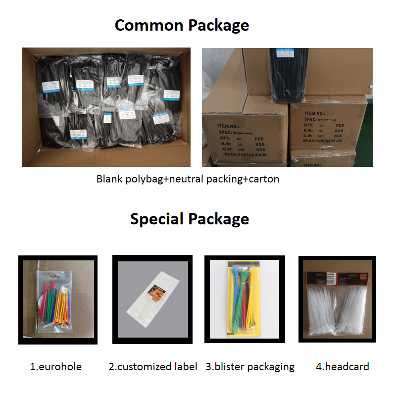 Flexible Plastic Slip Ties Self Locking Standard Sizes Professional Versatile