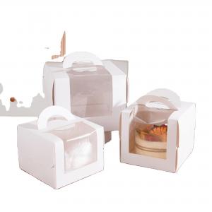 Big Transparent Window Disposable Cake Box for Birthday Cake in Bakery Shop Manufactures