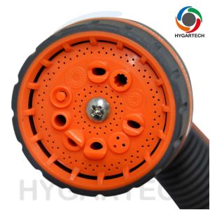 Garden Plastic 8 Function Spray Hose Nozzle With Click Quick Connect For
