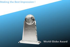  crystal globe award/world globe award/crystal award/crystal globe trophy/glass award Manufactures