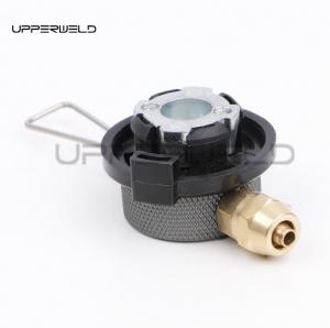China Black One-piece Gas Stove Cassette Regulating Valve Gas Tank Connector Switching Valve Stove Adapter on sale